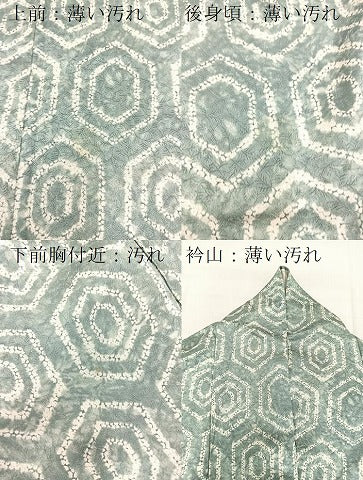 平和屋着物■上質な小紋　絞り　亀甲文　正絹　逸品　BAAW2849yc