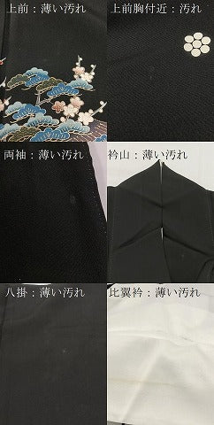 平和屋着物■豪華黒留袖 作家物 平安人物文 暈し染め 金彩 正絹 逸品 BAAW2851yc