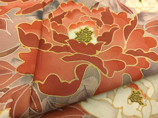 平和屋着物■豪華黒留袖 牡丹 金糸 正絹 逸品BAAW2856yc