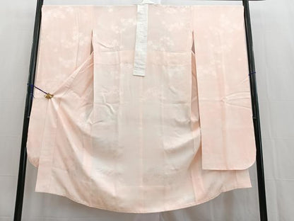 平和屋着物●振袖用長襦袢　舞桜文　正絹　逸品　BAAW2860yc