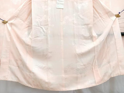 平和屋着物●振袖用長襦袢　舞桜文　正絹　逸品　BAAW2860yc