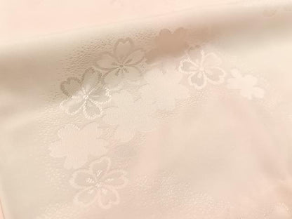 平和屋着物●振袖用長襦袢　舞桜文　正絹　逸品　BAAW2860yc
