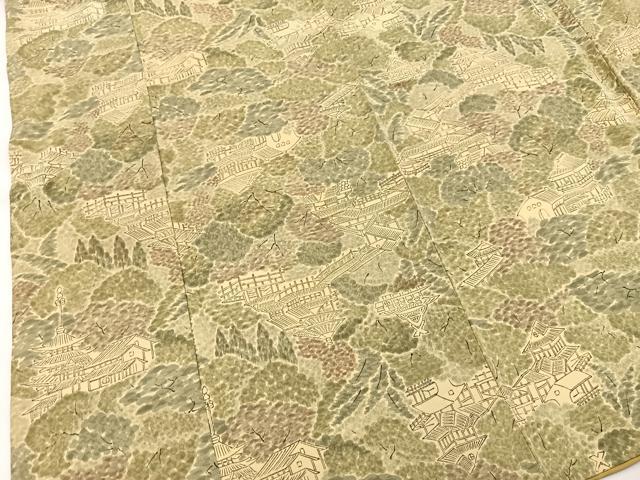 平和屋着物■上質な小紋　風景樹林文　正絹　逸品　BAAW2867yc