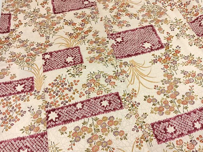 平和屋着物■上質な小紋　草花文　金彩　正絹　逸品　BAAW2870yc