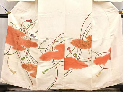 平和屋着物■訪問着 刺繍 雲重ね紐文 金彩 正絹 逸品 BAAW2871yc