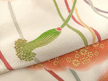 平和屋着物■訪問着 刺繍 雲重ね紐文 金彩 正絹 逸品 BAAW2871yc