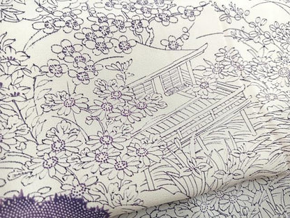平和屋着物■上質な小紋　雲重ね風景文　正絹　逸品　BAAW2872yc