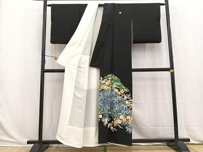 平和屋着物■豪華黒留袖 作家物 松竹梅 金彩 正絹 逸品 BAAW2876yc