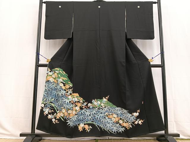 平和屋着物■豪華黒留袖 作家物 松竹梅 金彩 正絹 逸品 BAAW2876yc