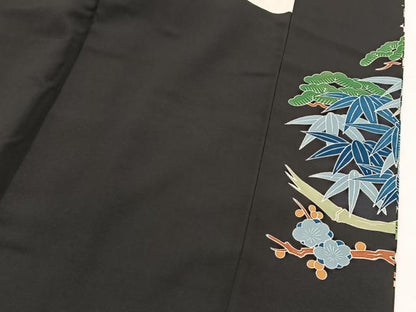 平和屋着物■豪華黒留袖 作家物 松竹梅 金彩 正絹 逸品 BAAW2876yc