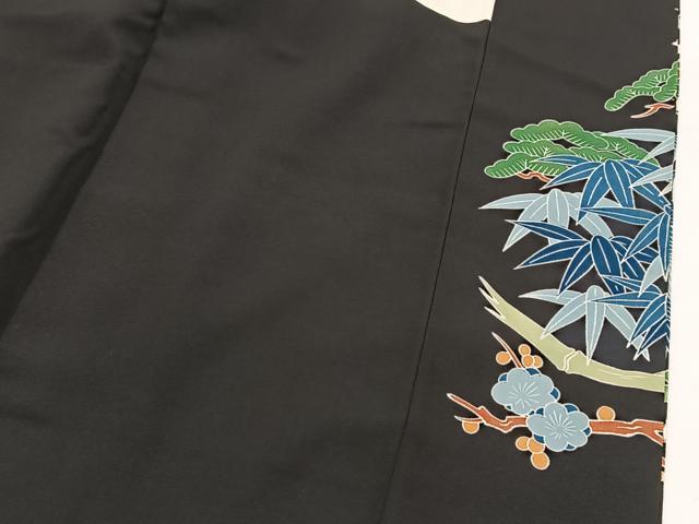 平和屋着物■豪華黒留袖 作家物 松竹梅 金彩 正絹 逸品 BAAW2876yc