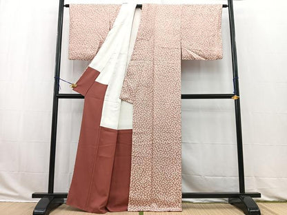 平和屋着物■上質な小紋　舞蝶文　正絹　逸品　BAAW2883yc