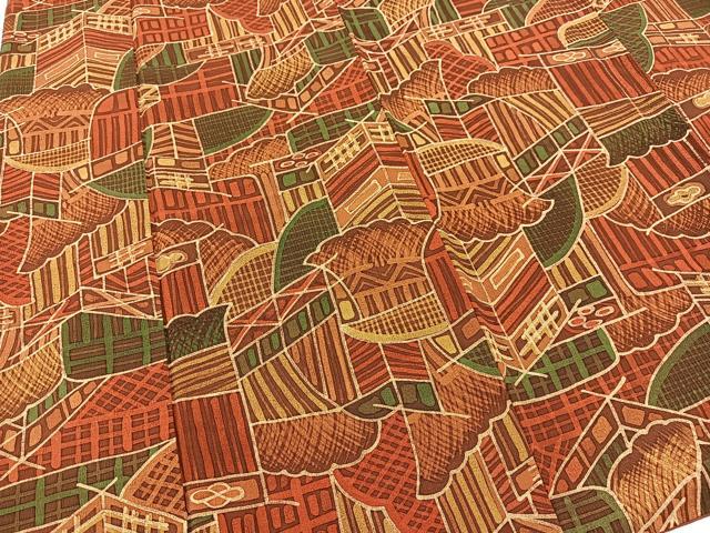 平和屋着物■上質な小紋　ろうけつ染め　風景文　正絹　逸品　BAAW2897yc