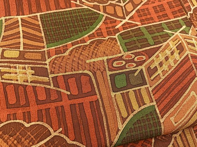 平和屋着物■上質な小紋　ろうけつ染め　風景文　正絹　逸品　BAAW2897yc
