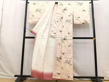 平和屋着物■上質な小紋　吉祥花文　金彩　正絹　逸品　BAAW2903yc