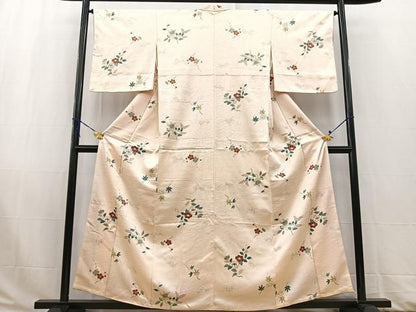 平和屋着物■上質な小紋　吉祥花文　金彩　正絹　逸品　BAAW2903yc