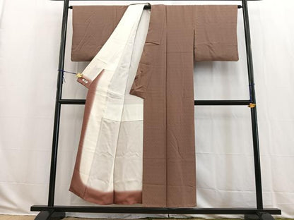 平和屋着物■上質な小紋　幾何学文様　正絹　逸品　BAAW2924yc