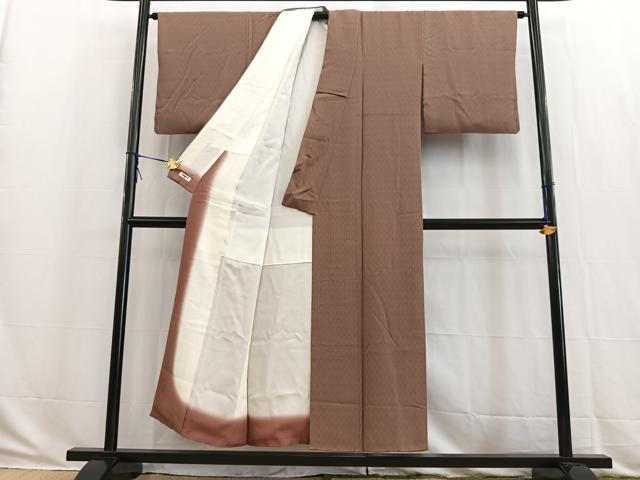 平和屋着物■上質な小紋　幾何学文様　正絹　逸品　BAAW2924yc
