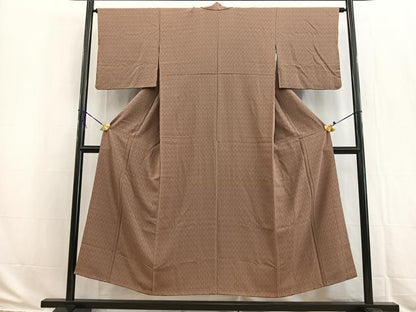 平和屋着物■上質な小紋　幾何学文様　正絹　逸品　BAAW2924yc