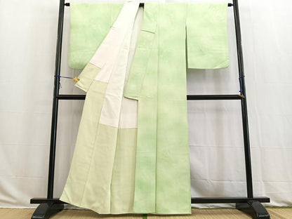 平和屋着物■上質な小紋　舞花文　暈し染め　正絹　逸品　BAAW293yc