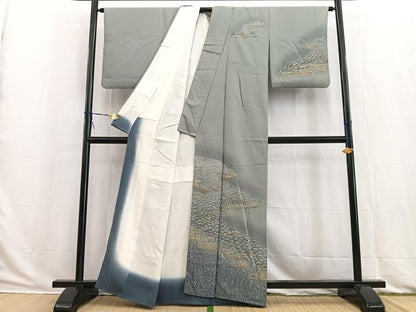 平和屋着物■訪問着　浜松文　暈し染め　金彩　正絹　逸品　BAAW2936yc