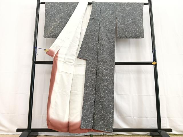 平和屋着物■上質な小紋　成り物　鬼しぼ縮緬　正絹　逸品　BAAW2937yc