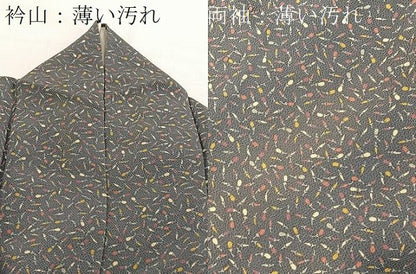 平和屋着物■上質な小紋　成り物　鬼しぼ縮緬　正絹　逸品　BAAW2937yc
