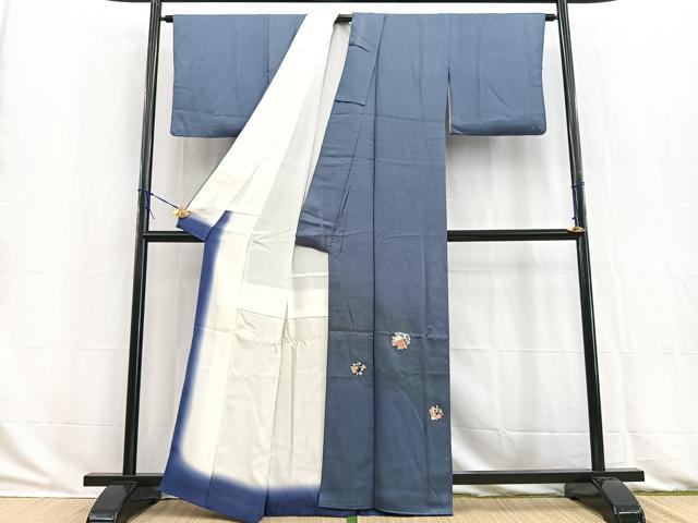 平和屋着物■訪問着　総刺繍　花丸文　暈し染め　正絹　逸品　BAAW2943yc