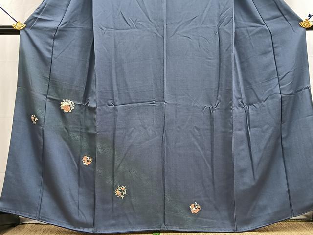平和屋着物■訪問着　総刺繍　花丸文　暈し染め　正絹　逸品　BAAW2943yc