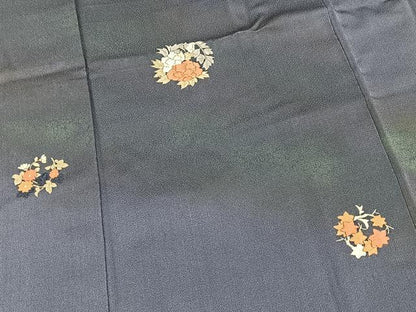 平和屋着物■訪問着　総刺繍　花丸文　暈し染め　正絹　逸品　BAAW2943yc