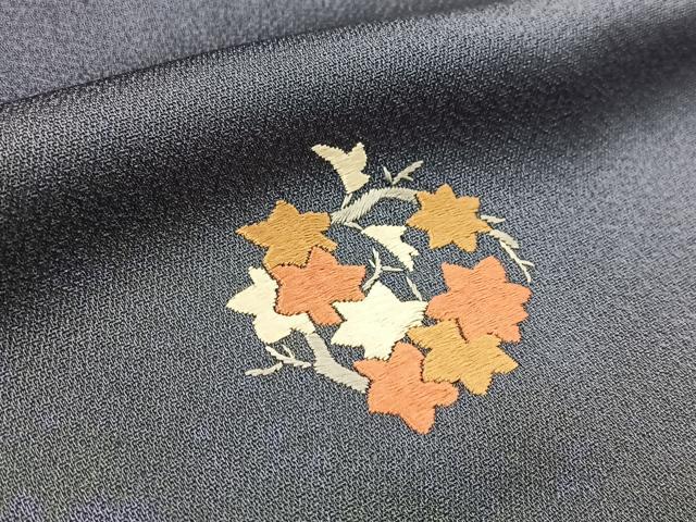 平和屋着物■訪問着　総刺繍　花丸文　暈し染め　正絹　逸品　BAAW2943yc