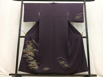平和屋着物■訪問着　渡り橋風景文　金彩　正絹　逸品　BAAW2946yc