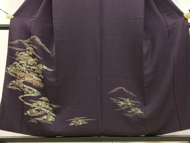 平和屋着物■訪問着　渡り橋風景文　金彩　正絹　逸品　BAAW2946yc