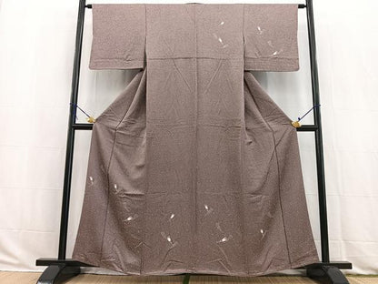 平和屋着物■訪問着　扇文　たたき染め　正絹　逸品　BAAW2947yc