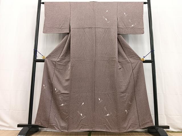 平和屋着物■訪問着　扇文　たたき染め　正絹　逸品　BAAW2947yc