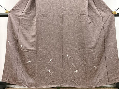 平和屋着物■訪問着　扇文　たたき染め　正絹　逸品　BAAW2947yc