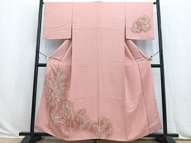 平和屋着物■訪問着　刺繍　籬花文　暈し染め　正絹　逸品　BAAW2953yc