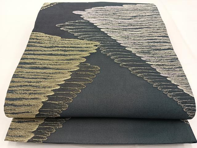 平和屋着物＊夏物 六通柄袋帯 抽象文 金銀彩 正絹 逸品 BAAW2957yc