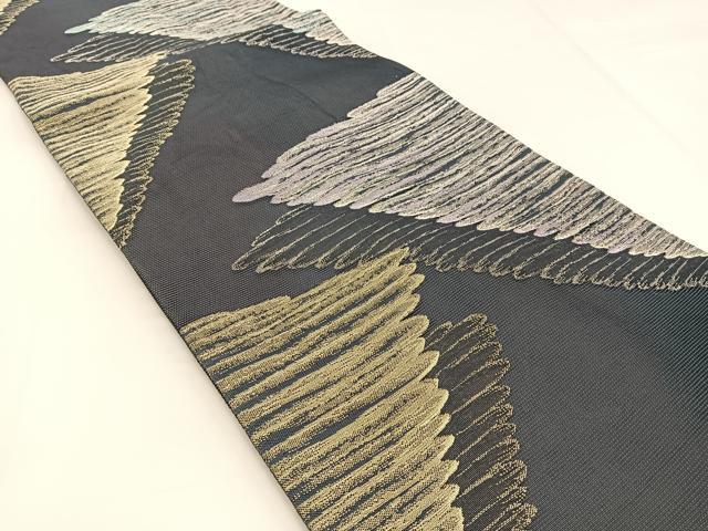 平和屋着物＊夏物 六通柄袋帯 抽象文 金銀彩 正絹 逸品 BAAW2957yc