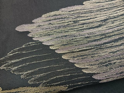 平和屋着物＊夏物 六通柄袋帯 抽象文 金銀彩 正絹 逸品 BAAW2957yc