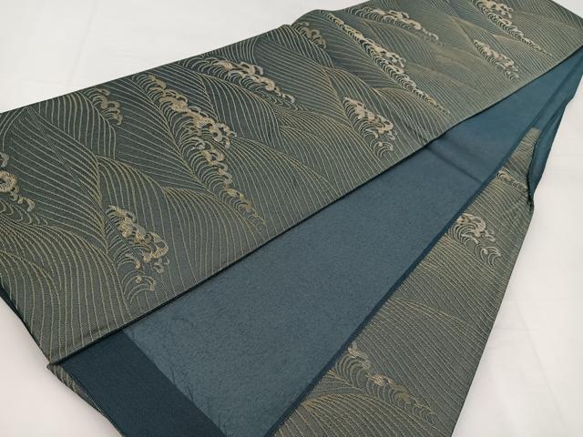 平和屋着物＊夏物 六通柄袋帯 立波文 金銀糸 正絹 逸品 BAAW2958yc
