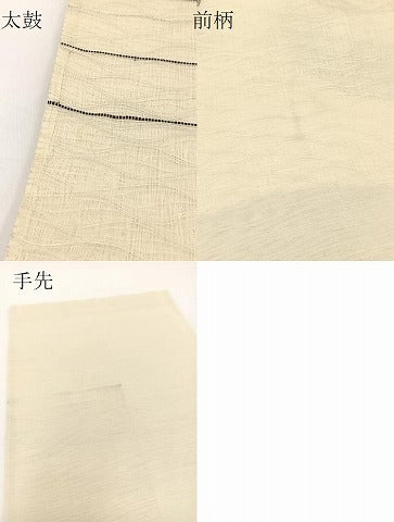 平和屋着物＊夏物 太鼓柄袋帯 櫛織り 抽象文 金糸 正絹 逸品 BAAW2960yc