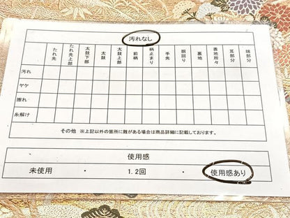 平和屋着物◎六通柄袋帯　唐織　流水花車文　金銀糸　正絹　逸品　BAAW2972yc