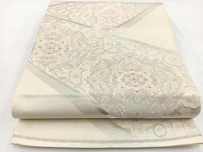 平和屋着物◎六通柄袋帯　唐織　鳳凰更紗花文　金銀糸　正絹　逸品　BAAW2999yc