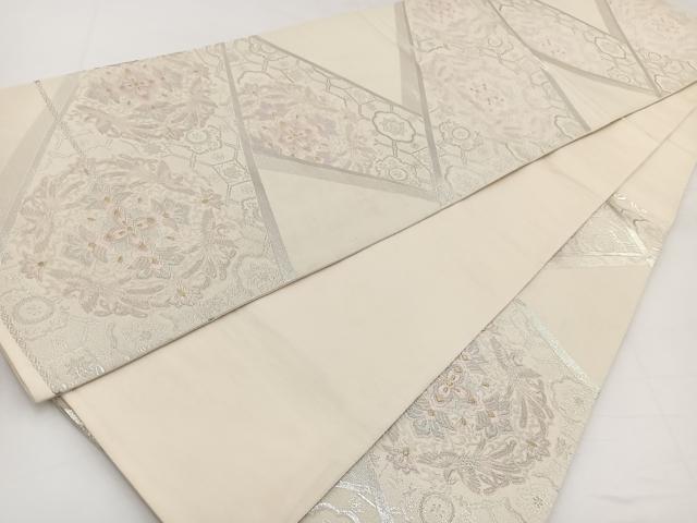 平和屋着物◎六通柄袋帯　唐織　鳳凰更紗花文　金銀糸　正絹　逸品　BAAW2999yc