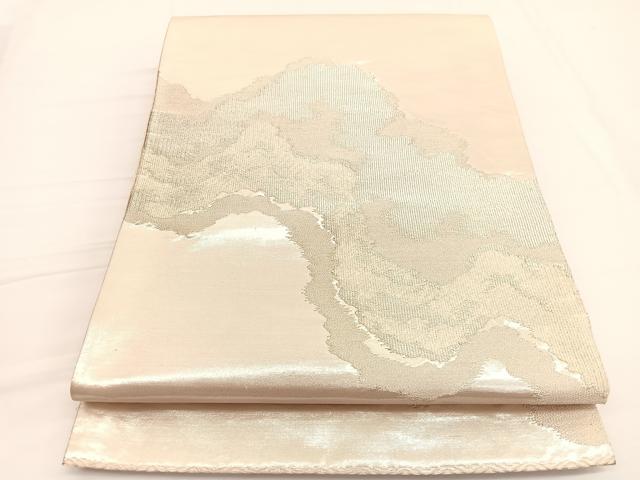 平和屋着物◎六通柄袋帯 錦彩つづれ 瑞雲 銀糸 正絹 逸品 BAAW3015hv