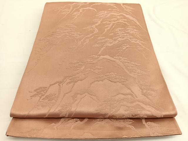 平和屋着物◎両面 全通柄袋帯 野がけ 松島 深支子色 正絹 逸品 BAAW3085hv