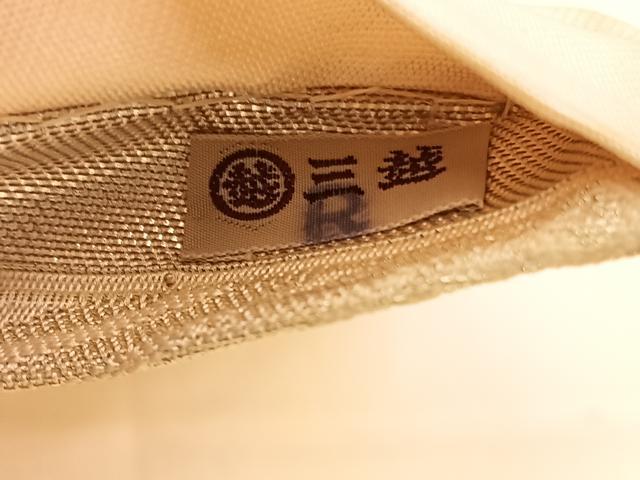 平和屋着物◎六通柄袋帯　立波花鳥文　銀糸　三越扱い　正絹　逸品　BAAW3091hv