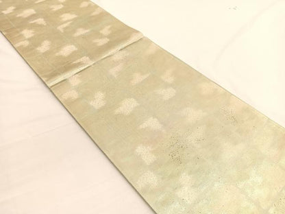 平和屋着物◎六通柄袋帯　破れ色紙文様　金糸　正絹　逸品　BAAW3095hv