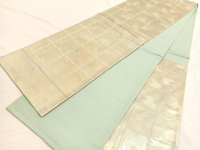 平和屋着物◎六通柄袋帯　破れ色紙文様　金糸　正絹　逸品　BAAW3095hv